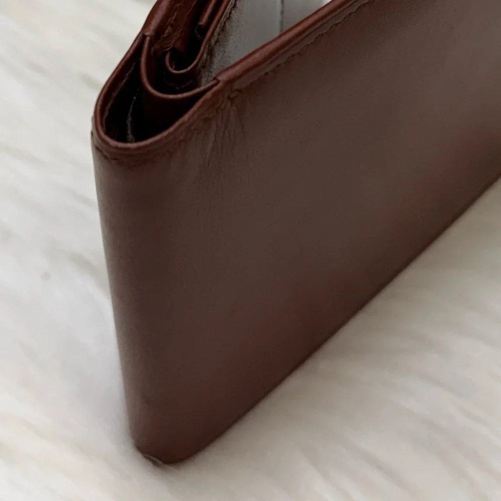 BURBERRY - MENS NOVA CHECK LINED BROWN LEATHER BIFOLD WALLET